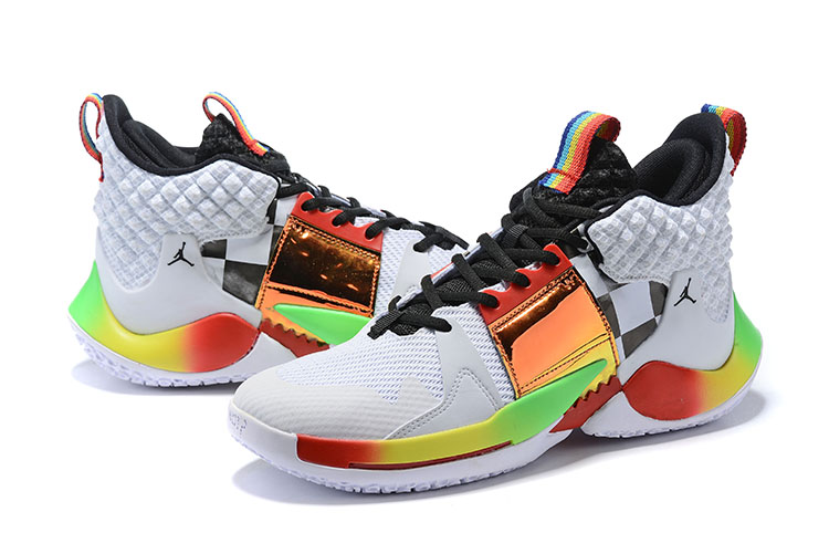 2019 Men Jordan Why Not Zer0.2 WestBrook Rainbow Shoes